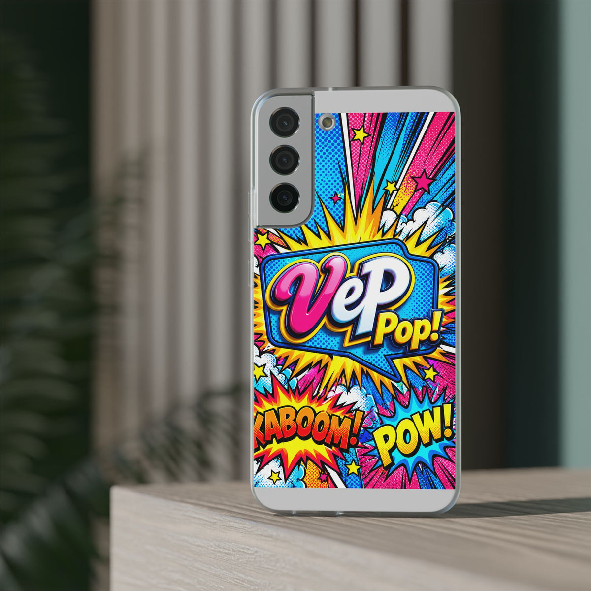 Pop Art Comic Phone Case — "VeP Pop!" Graphic Shockwave Design