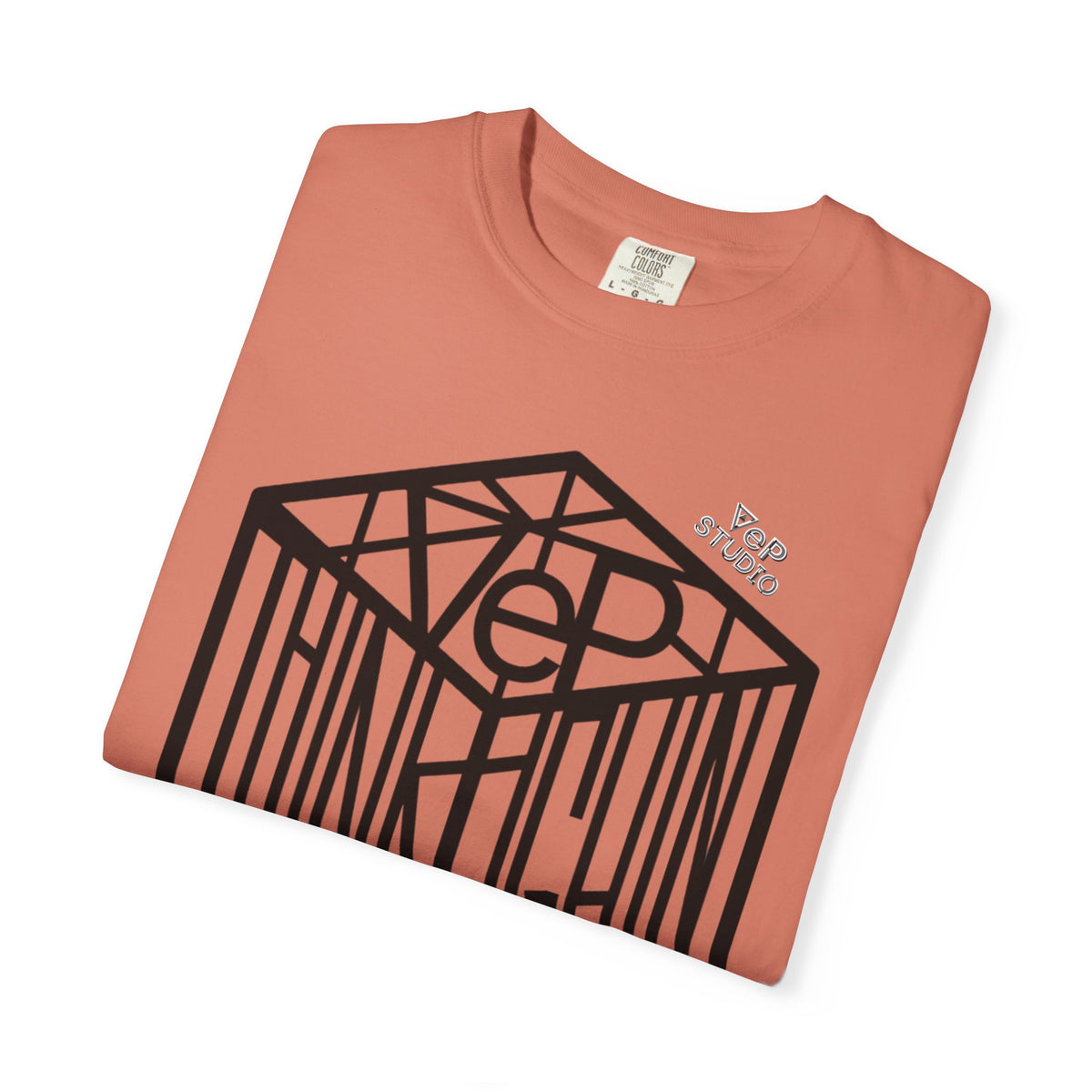 Think Outside the Box T-Shirt — Optical Cube Design with “Looking” Back Text