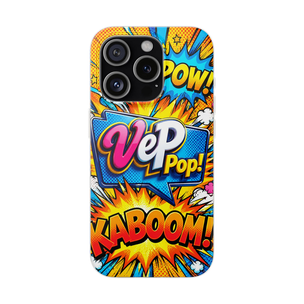 Comic Pop Phone Case — 'VeP Pop! Kaboom' Retro Superhero iPhone Cover