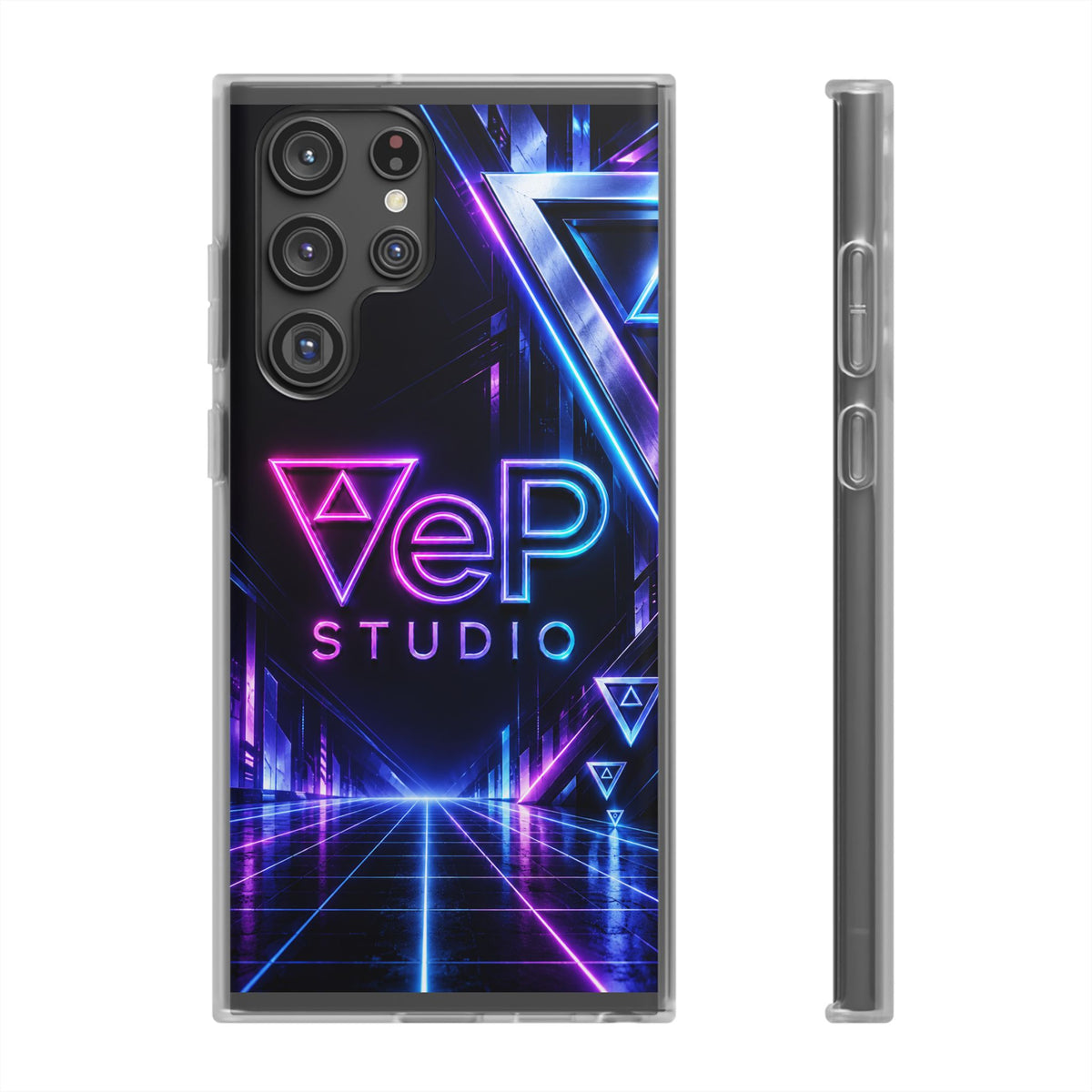 Neon Retro Studio Phone Case – 80s Vaporwave Flexi Case