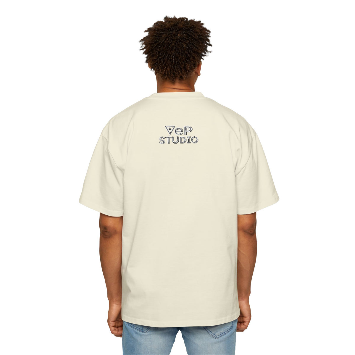 Think Again Cube Graphic Tee — Men's Oversized Cotton T-Shirt