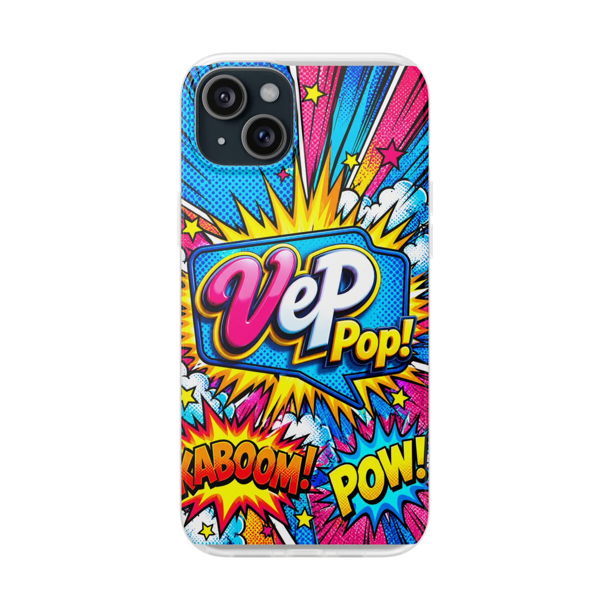 Pop Art Comic Phone Case — "VeP Pop!" Graphic Shockwave Design