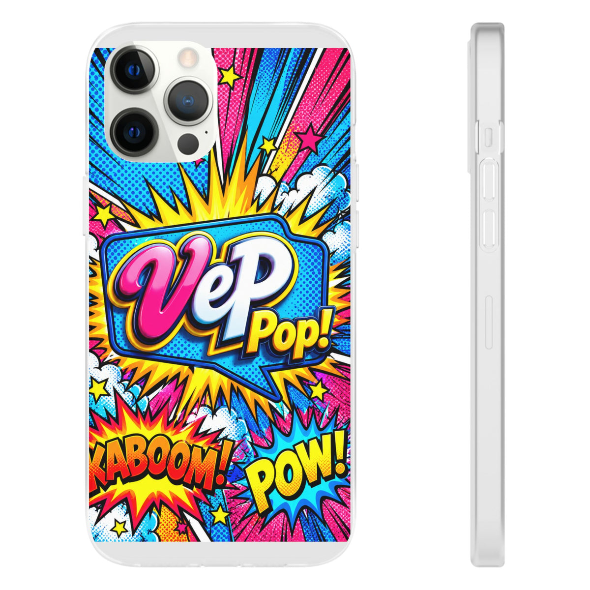 Pop Art Comic Phone Case — "VeP Pop!" Graphic Shockwave Design