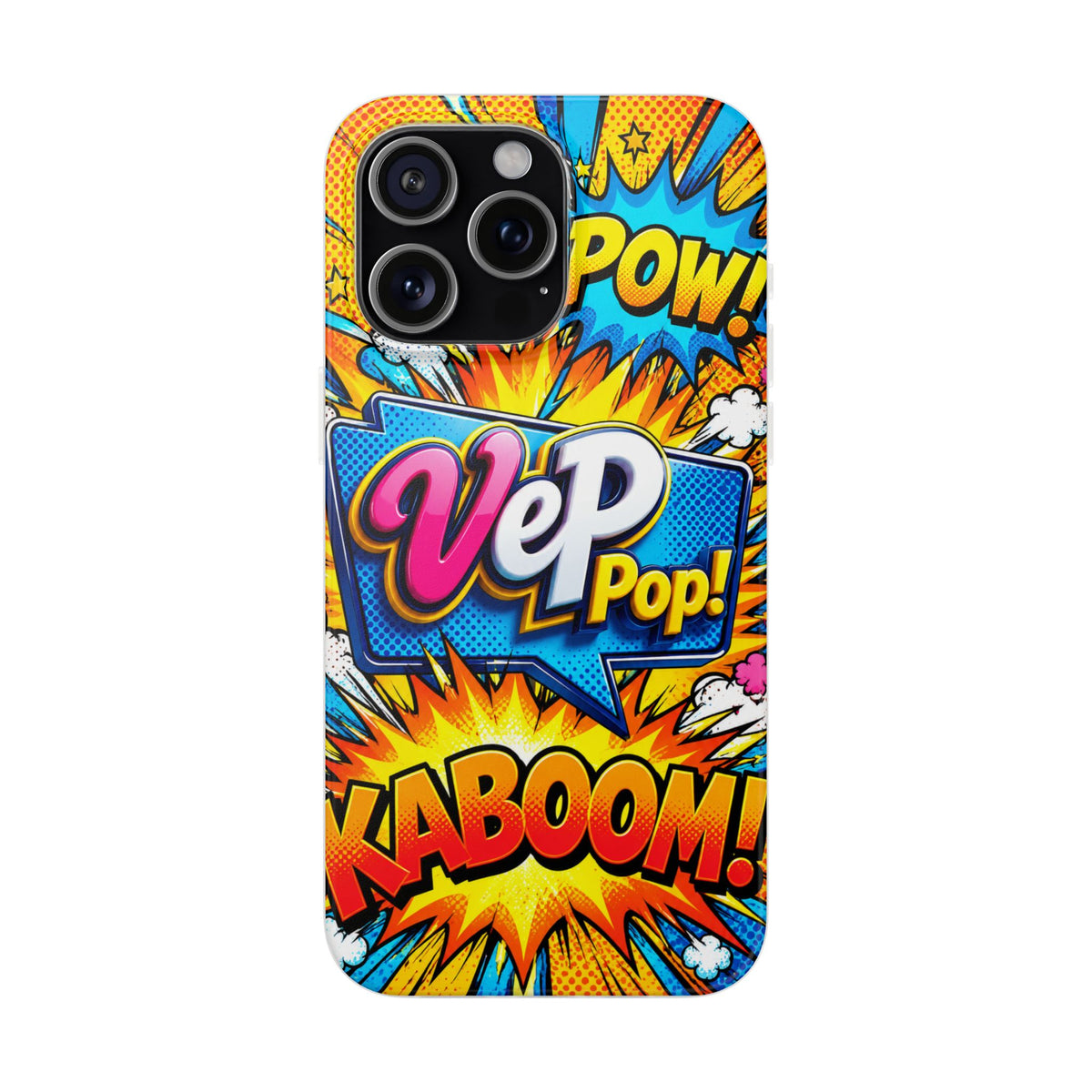 Comic Pop Phone Case — 'VeP Pop! Kaboom' Retro Superhero iPhone Cover