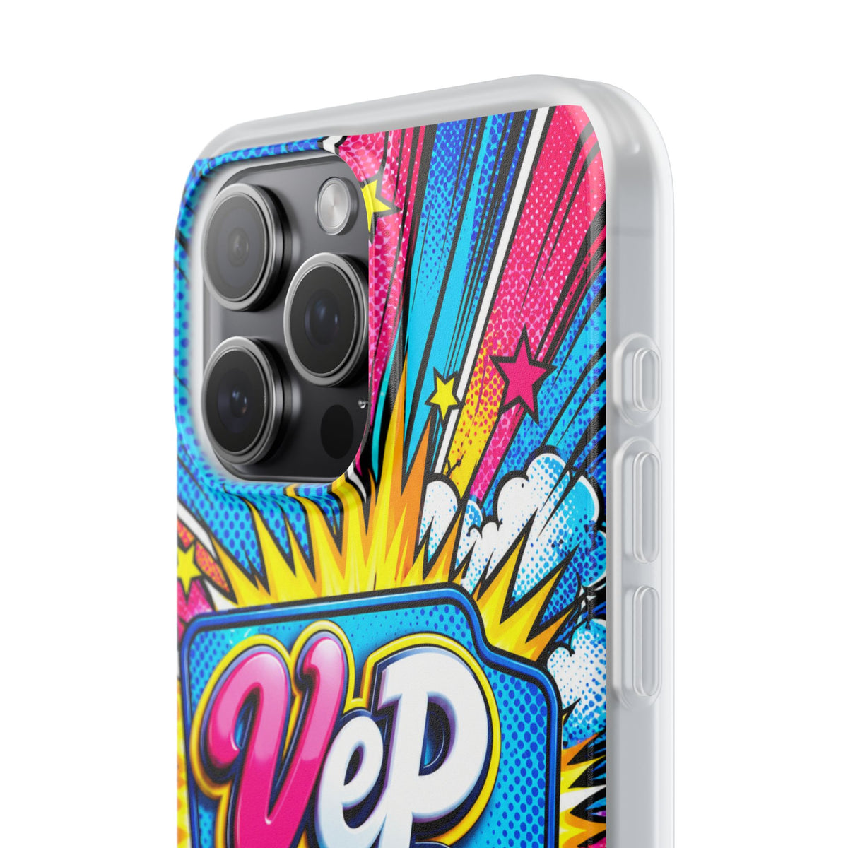 Pop Art Comic Phone Case — "VeP Pop!" Graphic Shockwave Design