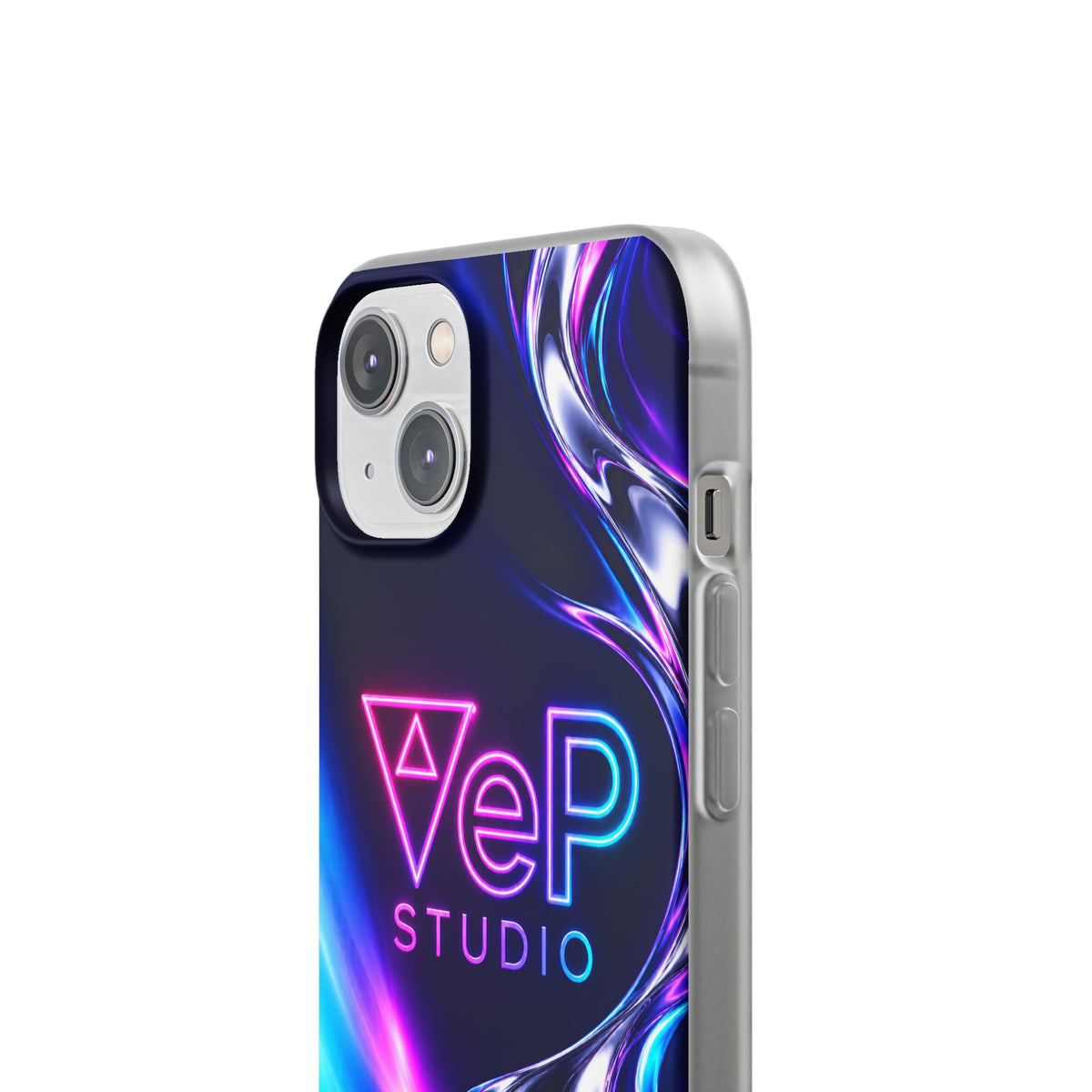 Phone Case — Neon Vaporwave "VeP Studio" Soft Flexi Cover