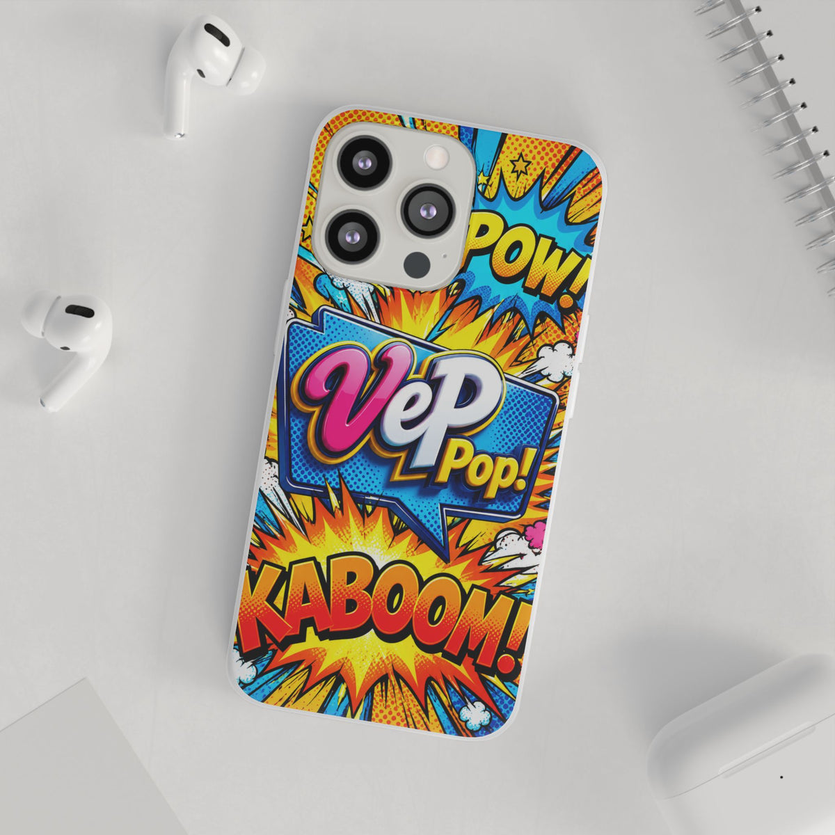 Comic Pop Phone Case — 'VeP Pop! Kaboom' Retro Superhero iPhone Cover