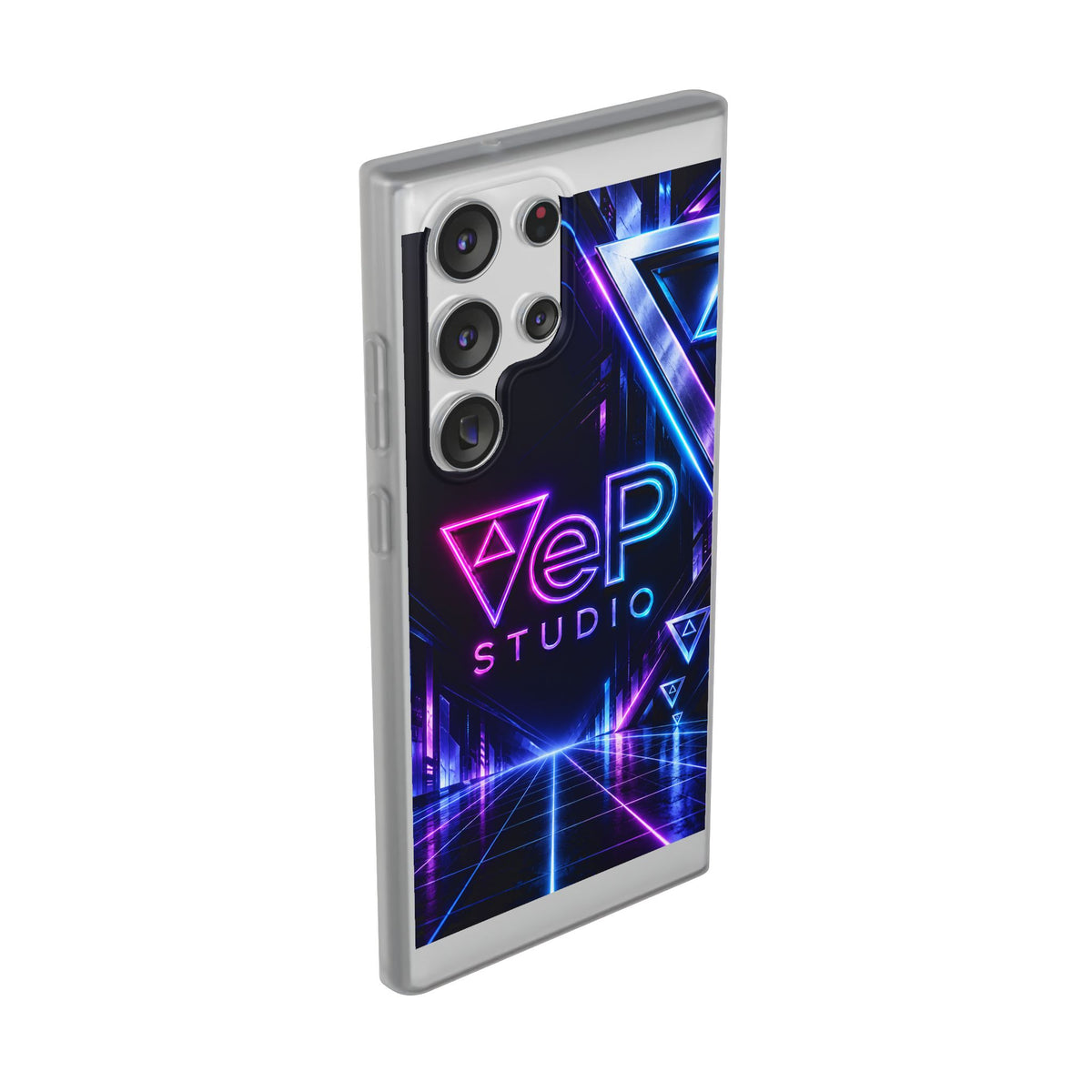 Neon Retro Studio Phone Case – 80s Vaporwave Flexi Case