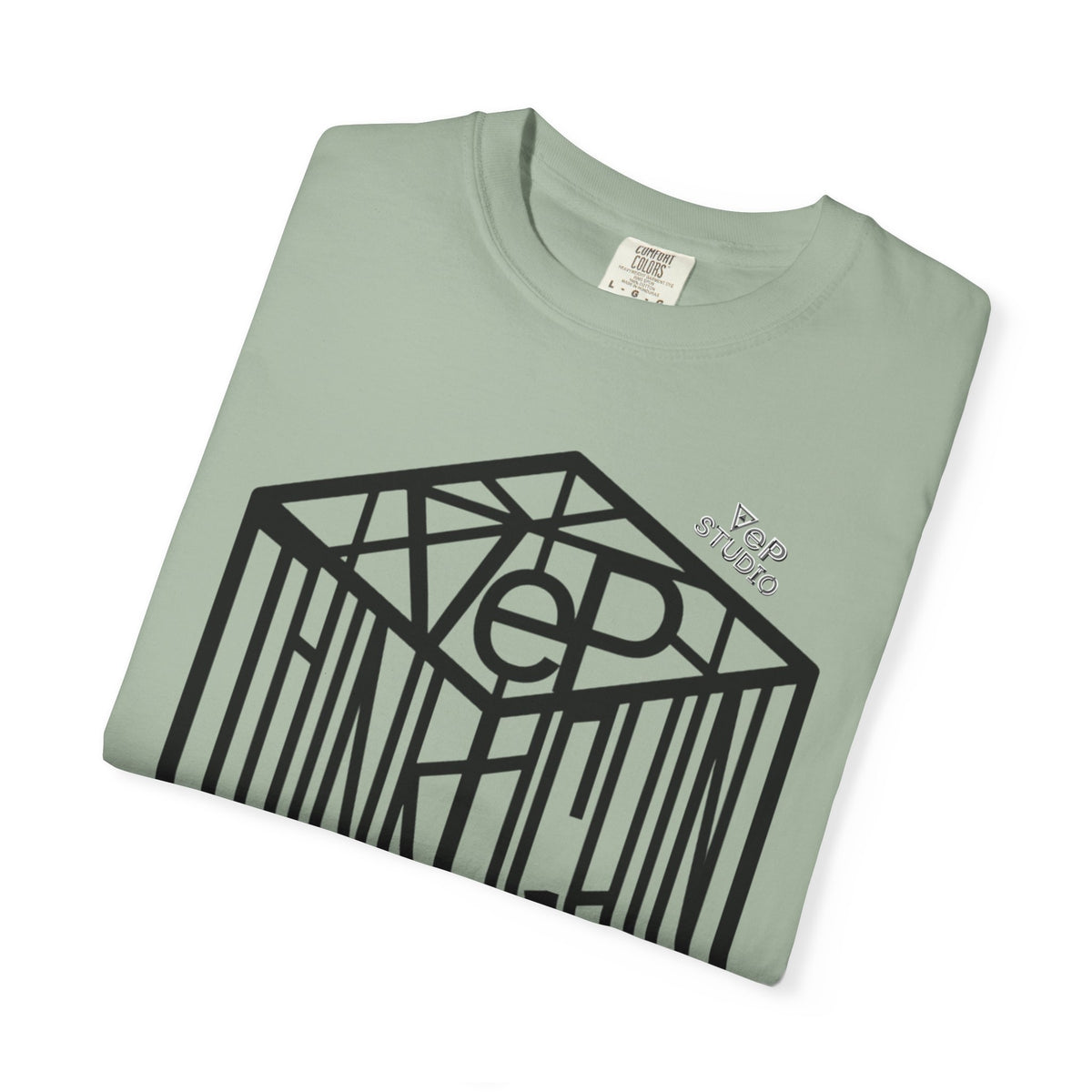 Think Outside the Box T-Shirt — Optical Cube Design with “Looking” Back Text
