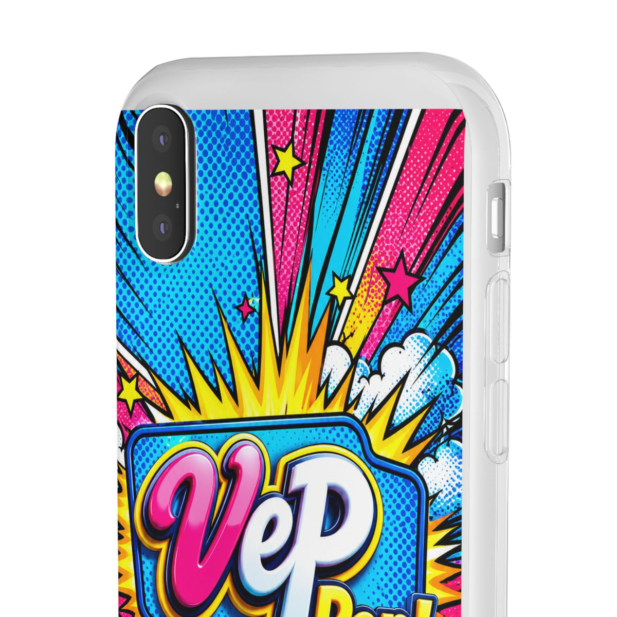 Pop Art Comic Phone Case — "VeP Pop!" Graphic Shockwave Design