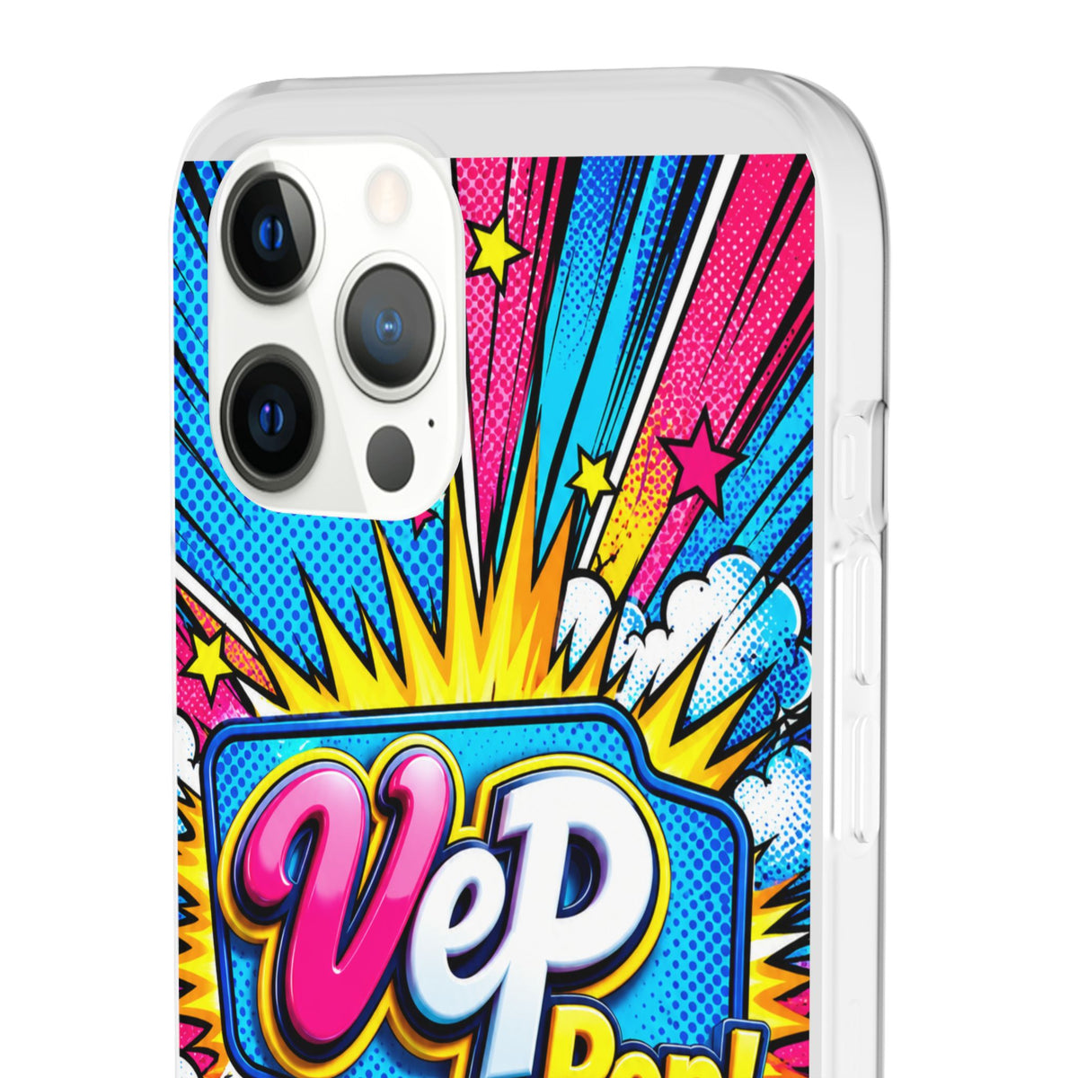 Pop Art Comic Phone Case — "VeP Pop!" Graphic Shockwave Design