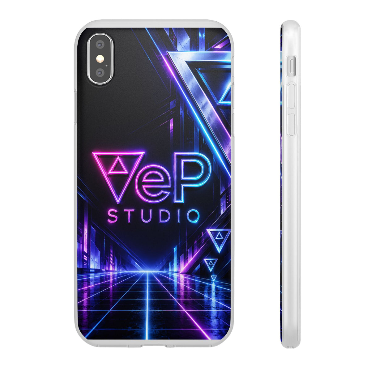 Neon Retro Studio Phone Case – 80s Vaporwave Flexi Case