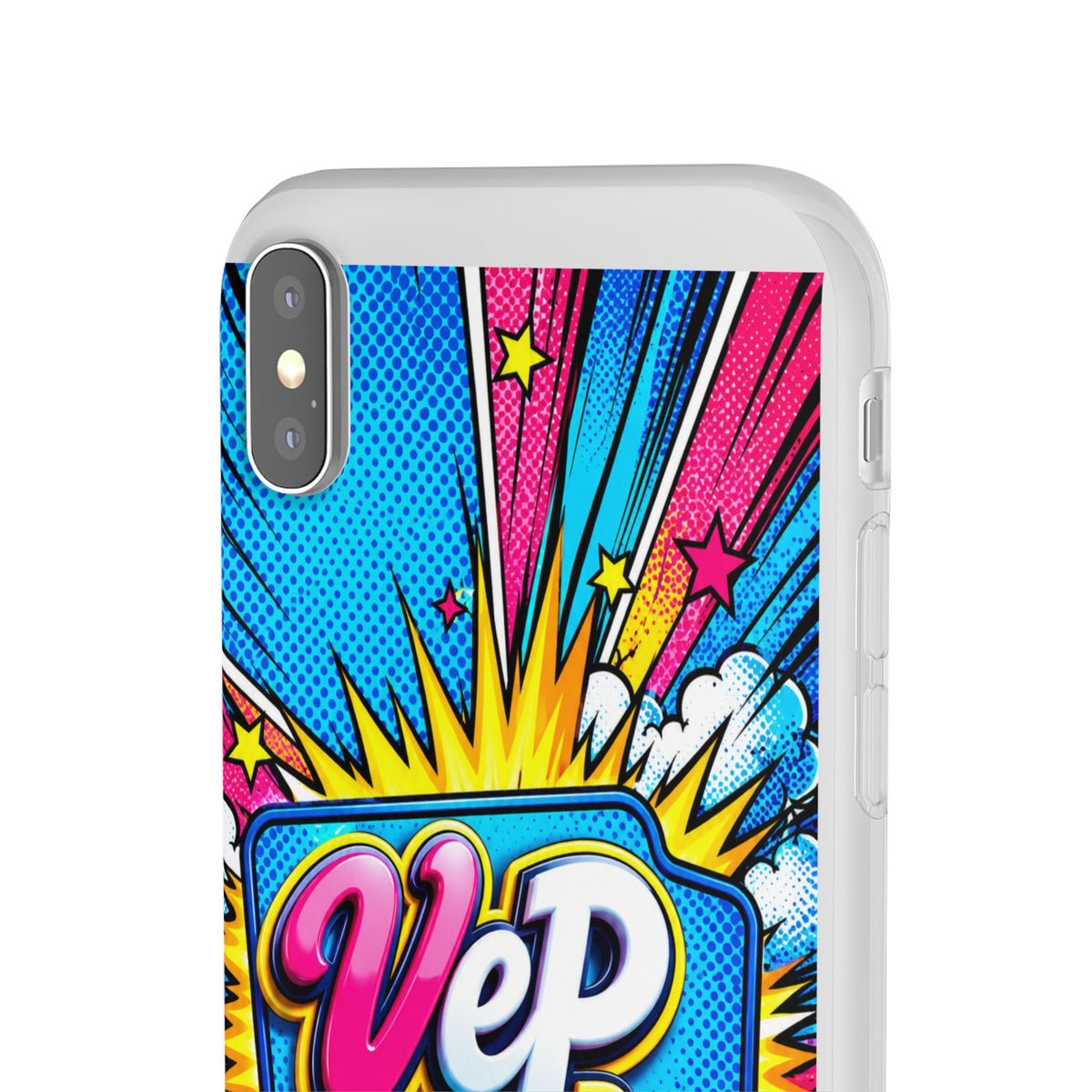 Pop Art Comic Phone Case — "VeP Pop!" Graphic Shockwave Design