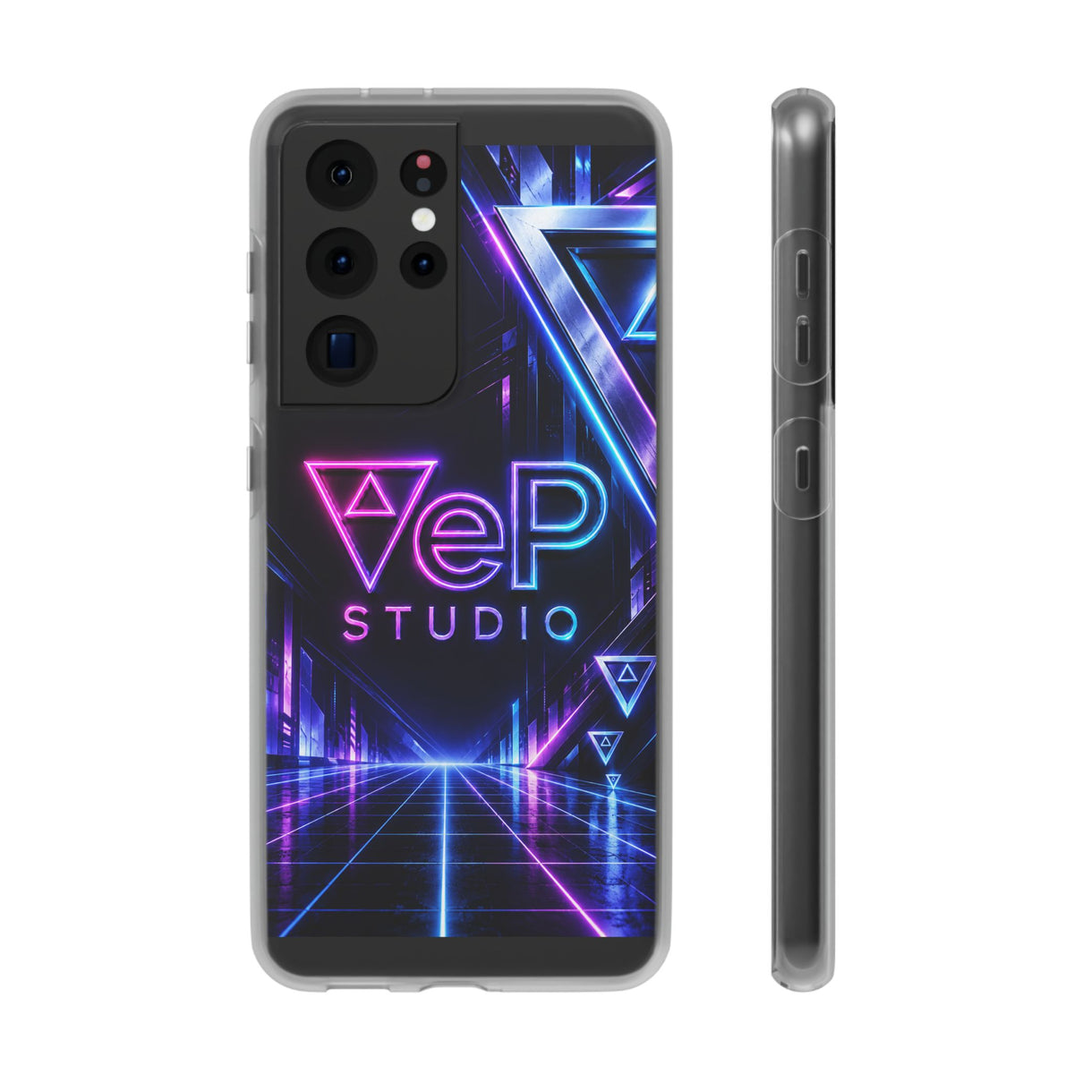 Neon Retro Studio Phone Case – 80s Vaporwave Flexi Case