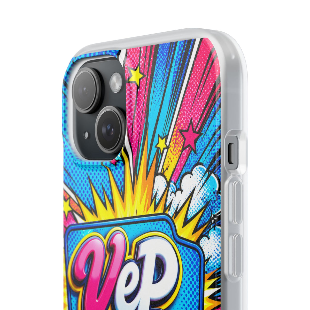 Pop Art Comic Phone Case — "VeP Pop!" Graphic Shockwave Design