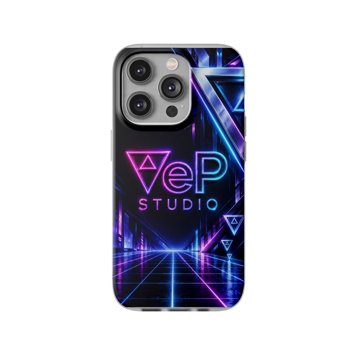 Neon Retro Studio Phone Case – 80s Vaporwave Flexi Case