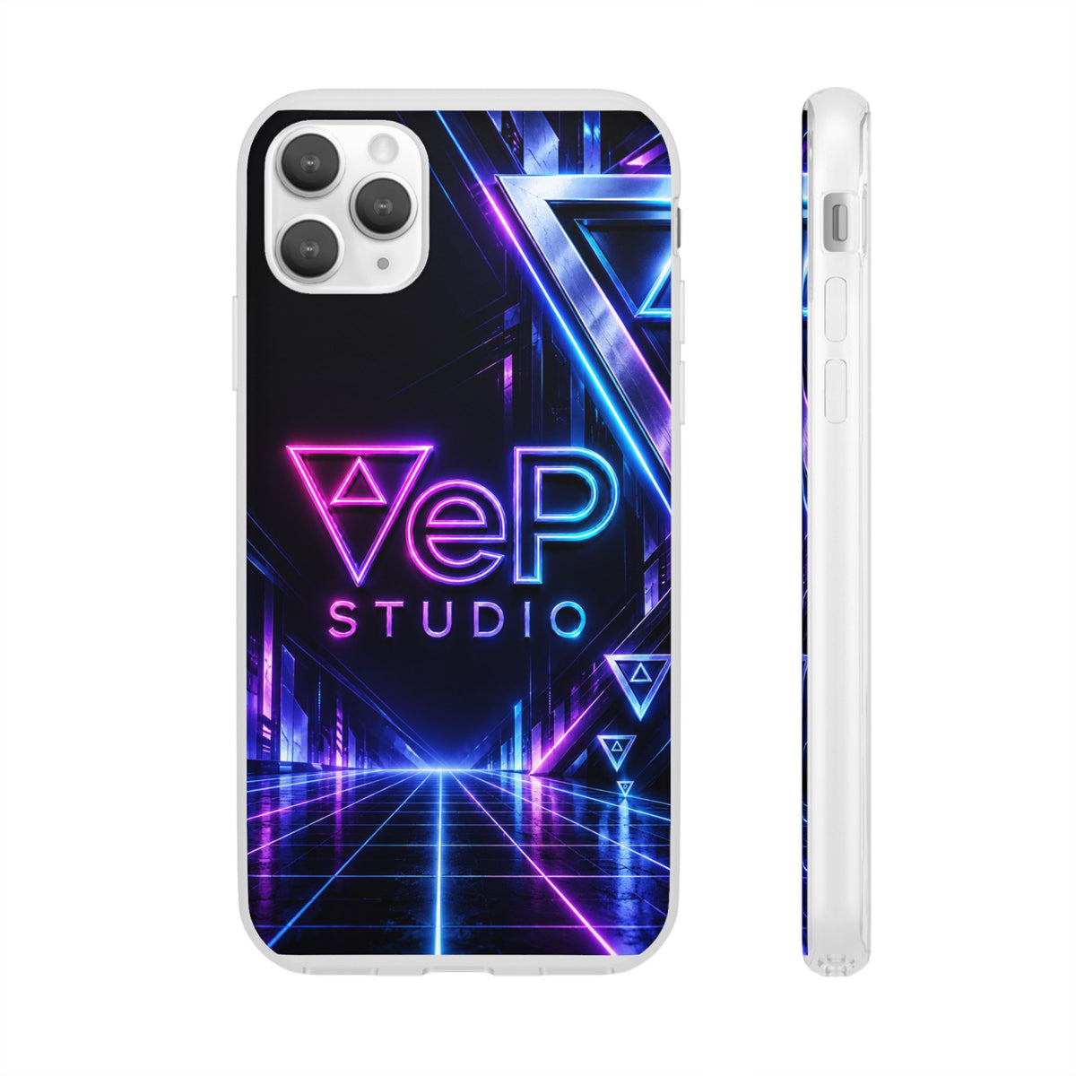 Neon Retro Studio Phone Case – 80s Vaporwave Flexi Case
